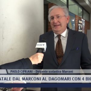 2021-12-16 PRATO - BABBO NATALE DAL MARCONI AL DAGOMARI CON 4 BICICLETTE