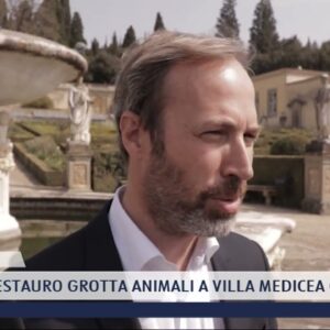 2022-03-28 FIRENZE - AL VIA  RESTAURO GROTTA ANIMALI A VILLA MEDICEA CASTELLO