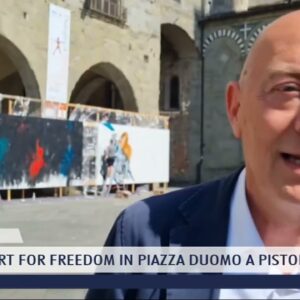 2022-05-12 PISTOIA - STREET ART FOR FREEDOM IN PIAZZA DUOMO A PISTOIA